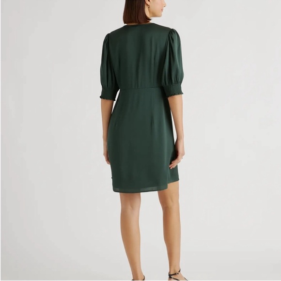 Quince Washable Silk Puff Sleeve Dress Small - Picture 4 of 10